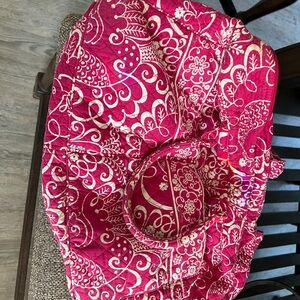 Vera Bradley Vibrant Pink and Cream Tote